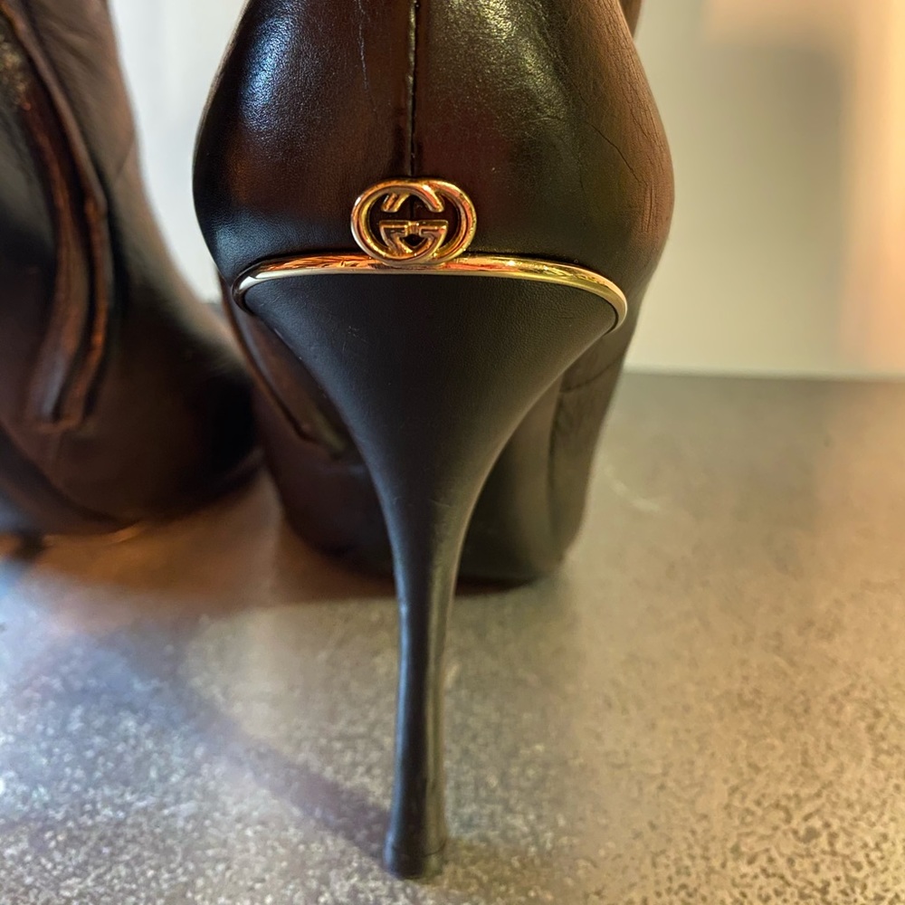 Gucci Darwin Nero Tall Leather Boots - Picture 6 of 10